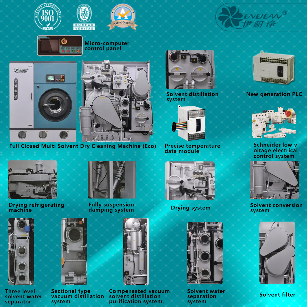 多溶劑干洗機封閉干洗機(實用型)★★★★★
